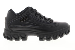 Lugz Dot.Com 2.0 MDOT2L-001 Mens Black Leather Low Top Lifestyle Sneakers Shoes