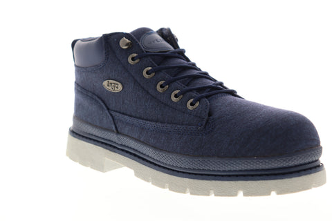 Lugz Drifter Denim MDRIDC-4125 Mens Blue Canvas Mid Top Lace Up Chukkas Boots