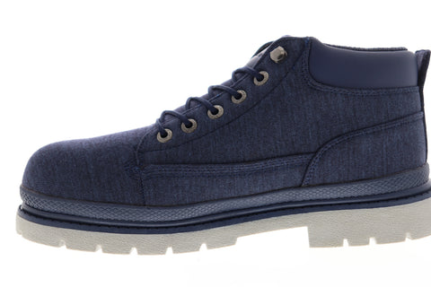Lugz Drifter Denim MDRIDC-4125 Mens Blue Canvas Mid Top Lace Up Chukkas Boots
