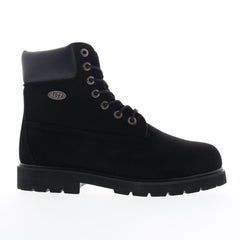 Lugz Drifter 6 Steel Toe Mens Black Canvas Lace Up Casual Dress Boots