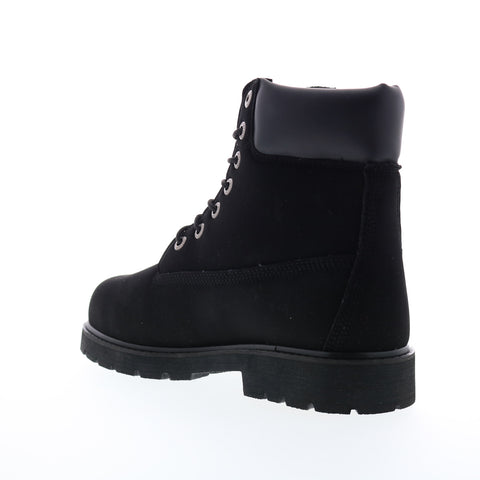 Lugz Drifter 6 Steel Toe Mens Black Canvas Lace Up Casual Dress Boots