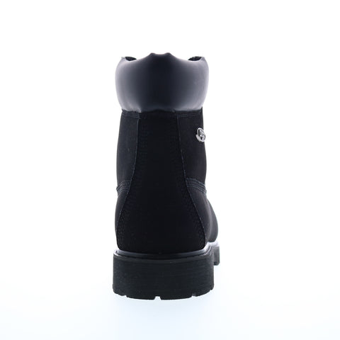 Lugz Drifter 6 Steel Toe Mens Black Canvas Lace Up Casual Dress Boots