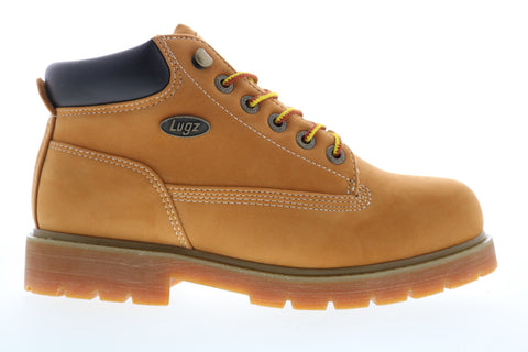 Lugz Drifter Mid Steel Toe Mens Brown Lace Up Ankle Boots