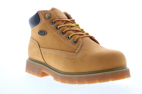Lugz Drifter Mid Steel Toe Mens Brown Wide 2E Lace Up Ankle Boots