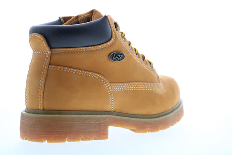 Lugz Drifter Mid Steel Toe Mens Brown Lace Up Ankle Boots