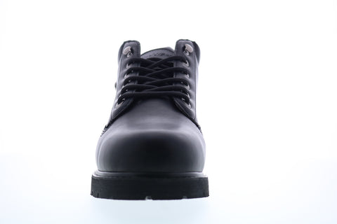 Lugz Drifter Mid Steel Toe Mens Black Lace Up Ankle Boots