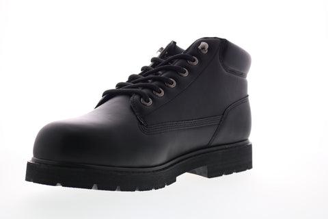 Lugz Drifter Mid Steel Toe Mens Black Lace Up Ankle Boots