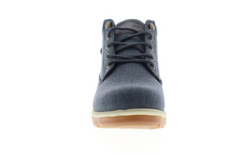 Lugz Drifter Zeo Mid Denim Mens Blue Canvas Lace Up Ankle Boots
