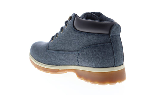 Lugz Drifter Zeo Mid Denim Mens Blue Canvas Lace Up Ankle Boots