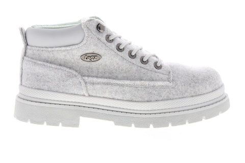 Lugz Drifter Peacoat MDRPT-0512 Mens Gray Canvas Mid Top Lace Up Ankle Boots