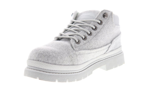 Lugz Drifter Peacoat MDRPT-0512 Mens Gray Canvas Mid Top Lace Up Ankle Boots