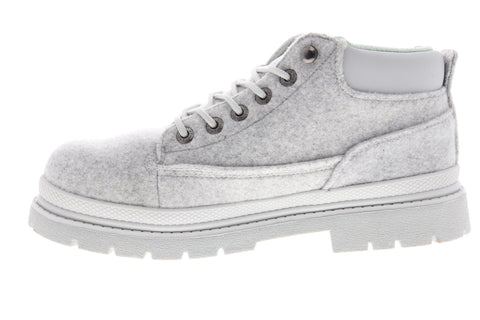 Lugz Drifter Peacoat MDRPT-0512 Mens Gray Canvas Mid Top Lace Up Ankle Boots