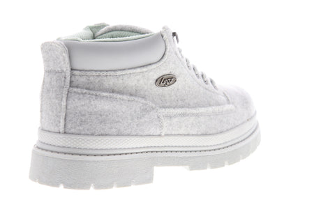 Lugz Drifter Peacoat MDRPT-0512 Mens Gray Canvas Mid Top Lace Up Ankle Boots