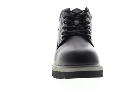 Lugz Empire WR MEMPV-069 Mens Black Leather Mid Top Lace Up Casual Dress Boots