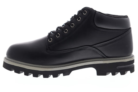 Lugz Empire WR MEMPV-069 Mens Black Leather Mid Top Lace Up Casual Dress Boots