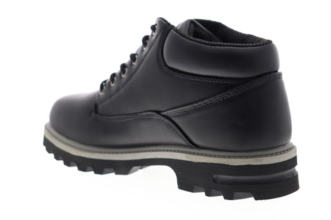 Lugz Empire WR MEMPV-069 Mens Black Leather Mid Top Lace Up Casual Dress Boots