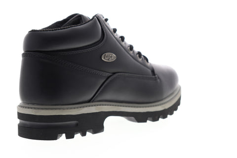 Lugz Empire WR MEMPV-069 Mens Black Leather Mid Top Lace Up Casual Dress Boots