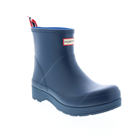 Hunter Play Short Boot MFS9088RMA-KNY Mens Blue Synthetic Rain Boots