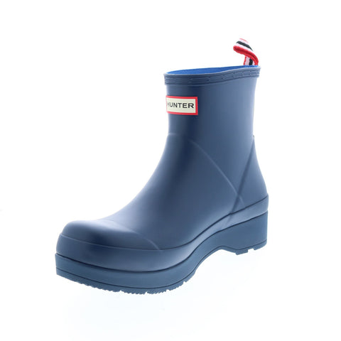 Hunter Play Short Boot MFS9088RMA-KNY Mens Blue Synthetic Rain Boots