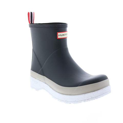 Hunter Play Short Speckle Sole Boot MFS9123RMA-BTE Men Black Rain Boots