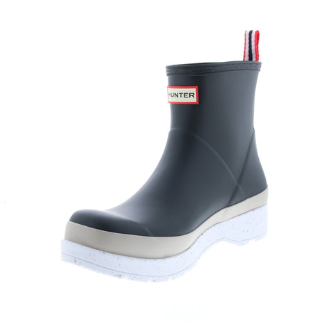 Hunter Play Short Speckle Sole Boot MFS9123RMA-BTE Men Black Rain Boots