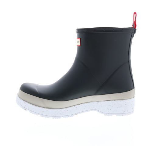 Hunter Play Short Speckle Sole Boot MFS9123RMA-BTE Men Black Rain Boots