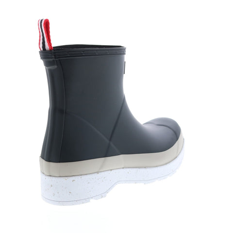 Hunter Play Short Speckle Sole Boot MFS9123RMA-BTE Men Black Rain Boots