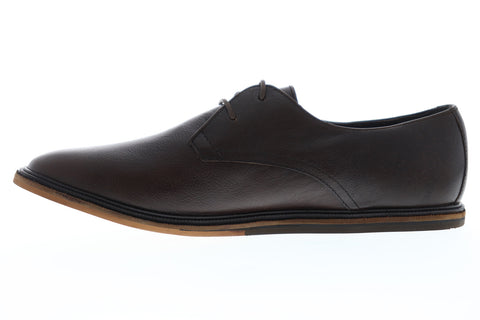 Frank Wright Burley MFW354 Mens Brown Leather Lace Up Plain Toe Oxfords Shoes