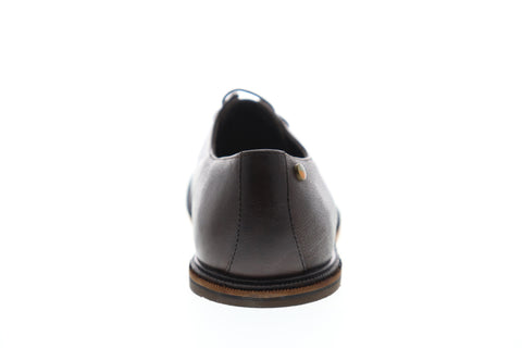 Frank Wright Burley MFW354 Mens Brown Leather Lace Up Plain Toe Oxfords Shoes