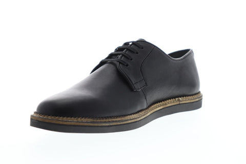 Frank Wright Turpin Mens Black Leather Casual Dress Lace Up Oxfords Shoes