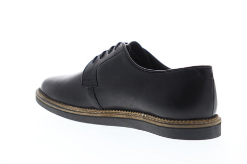 Frank Wright Turpin Mens Black Leather Casual Dress Lace Up Oxfords Shoes