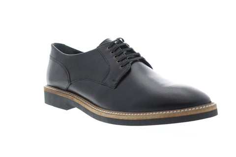 Frank Wright Banff MFW377 Mens Black Leather Lace Up Plain Toe Oxfords Shoes