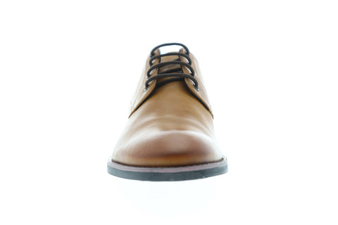 Frank Wright Elm MFW383 Mens Tan Brown Leather Lace Up Plain Toe Oxfords Shoes