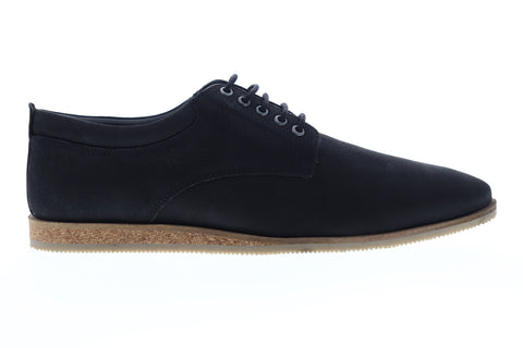Frank Wright Kane MFW394 Mens Black Leather Low Top Plain Toe Oxfords Shoes