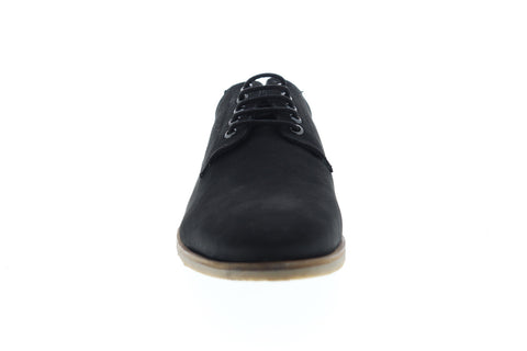 Frank Wright Kane MFW394 Mens Black Leather Low Top Plain Toe Oxfords Shoes