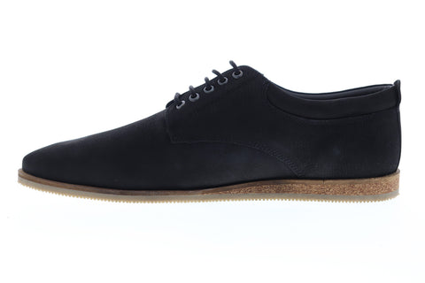 Frank Wright Kane MFW394 Mens Black Leather Low Top Plain Toe Oxfords Shoes