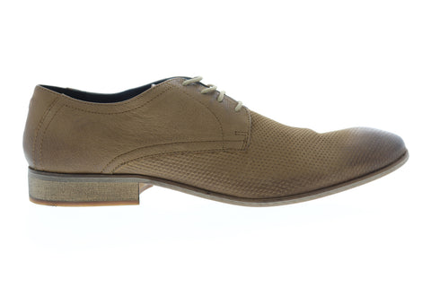 Frank Wright Muddy MFW418 Mens Brown Leather Low Top Plain Toe Oxfords Shoes