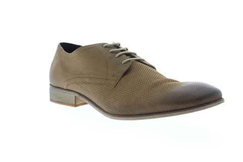 Frank Wright Muddy MFW418 Mens Brown Leather Low Top Plain Toe Oxfords Shoes