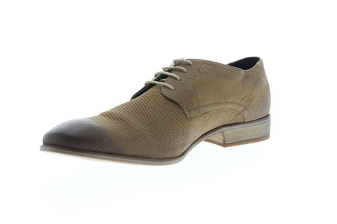 Frank Wright Muddy MFW418 Mens Brown Leather Low Top Plain Toe Oxfords Shoes