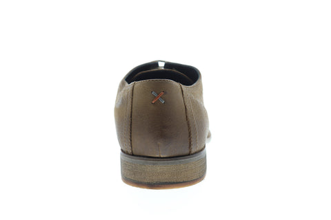 Frank Wright Muddy MFW418 Mens Brown Leather Low Top Plain Toe Oxfords Shoes