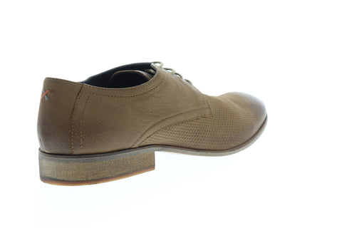 Frank Wright Muddy MFW418 Mens Brown Leather Low Top Plain Toe Oxfords Shoes