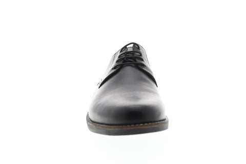 Frank Wright Trinder MFW508 Mens Black Leather Lace Up Plain Toe Oxfords Shoes