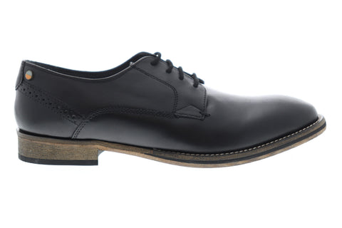 Frank Wright Merton MFW516 Mens Black Leather Lace Up Plain Toe Oxfords Shoes