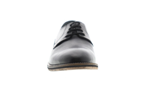 Frank Wright Merton MFW516 Mens Black Leather Lace Up Plain Toe Oxfords Shoes