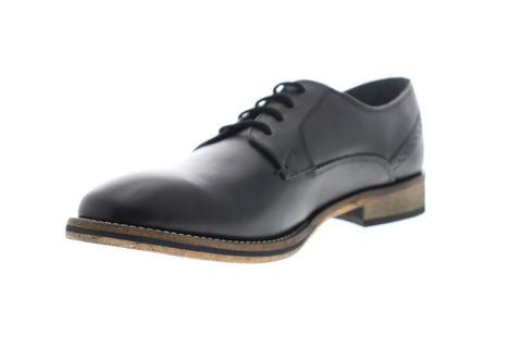 Frank Wright Merton MFW516 Mens Black Leather Lace Up Plain Toe Oxfords Shoes
