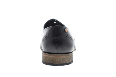 Frank Wright Merton MFW516 Mens Black Leather Lace Up Plain Toe Oxfords Shoes