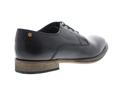 Frank Wright Merton MFW516 Mens Black Leather Lace Up Plain Toe Oxfords Shoes