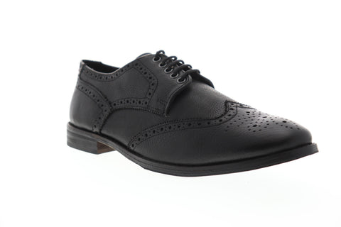 Frank Wright Merc MFW533 Mens Black Leather Low Top Wingtip Oxfords Shoes