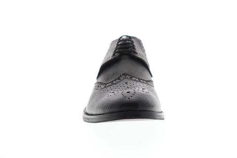 Frank Wright Merc MFW533 Mens Black Leather Low Top Wingtip Oxfords Shoes