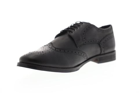 Frank Wright Merc MFW533 Mens Black Leather Low Top Wingtip Oxfords Shoes